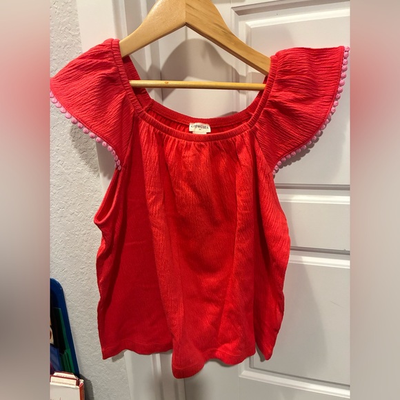 Crewcuts Pink Flutter Sleeve Top - Picture 4 of 5